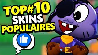 TOP#10 des SKINS les PLUS UTILISÉS de BRAWL STARS !!?!