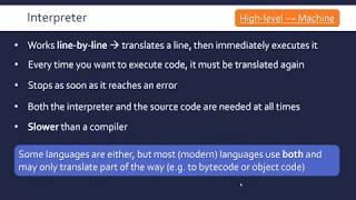 Translators (Compilers, Interpreters, & Assemblers)