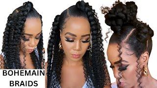 CAN’T GRIP BOX BRAIDS / RUBBER BAND METHOD/ Protective Style / Tupo1