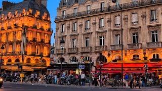 ️ PARIS - TERRACE OF A CAFE - Background ambience French people talking France crowd asmr