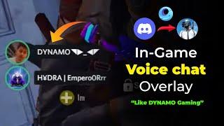 How to get Discord voice chat overlay in game, PUBG Mobile or Gameloop | #discord #dynamo #overlay