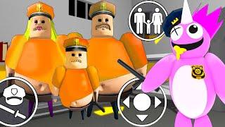 BARRY SECRET PRISON'S FAMILY PRISON RUN ESCAPE vs Roblox Rainbow Friends ( Scary Obby ) - ROBLOX