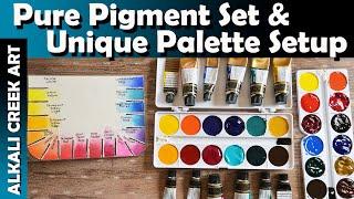 Mijello Pure Pigment Set and a UNIQUE Watercolor Palette Setup.  Such a fun art haul!