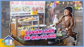 Quỳnh Quỳnh nhớ nghề mở xe đồ chiên đãi cả quán cafe, chiên điêu luyện mà không kịp với khách