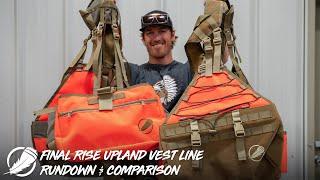 FINAL RISE - Full overview of our 4 upland strap vests and which is best for you! | #4k #FinalRise