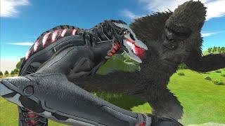 Mecha skullcrawler VS. Godzilla X kong! - Animal Revolt Battle Simulator