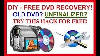 DIY How to recover  old DVD or restore unfinalized DVD for FREE video recovery