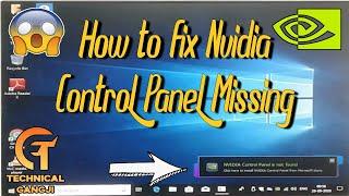 Fix Nvidia Control Panel Missing | Nvidia Control Panel Not Showing Up | Technical Gangji