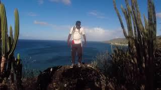 Happy Endurance Hikers. Cactus Hill Hiking Trail is Antigua and Barbuda