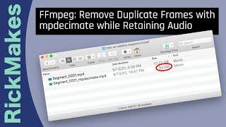 FFmpeg: Remove Duplicate Frames with mpdecimate while Retaining Audio