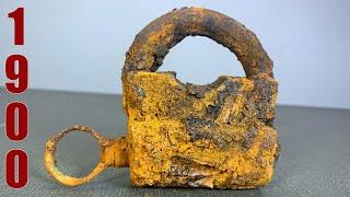 1900's Antique Extremely Rusty LOCK Restoration | Fully Jammed