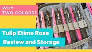 Tulip Etimo Crochet Hook Review in Rose and Grey and Storage Solution