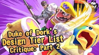 The Duke of Dork's Character Design Tier List Critique - Part 2 (Brawl)