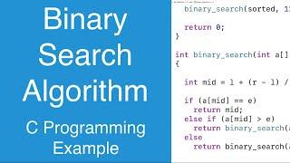 Binary Search Algorithm | C Programming Example