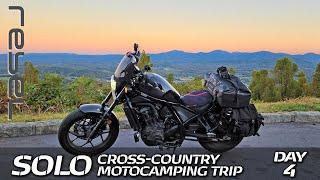 Honda Rebel 1100 // Solo Cross-Country Motocamping - Day 4 // Shenandoah Skyway & Stealth Camping