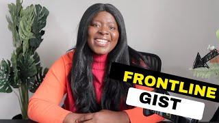 My First Youtube Video! Introduction to Frontline Gist..... Welcome