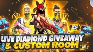 Free Fire Custom match and Br rank Rush Team code game play l Weekly membership Give way