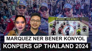 Hasil Konpers MotoGP Thailand 2024, Bahas Jurus Marquez Soal 'Kekonyolan Tear Off' di Philip Island