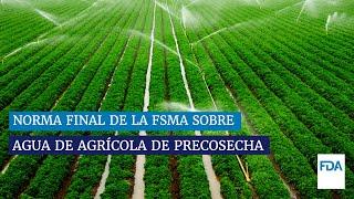 Seminario web sobre la norma final de FSMA del agua de uso agrícola en la precosecha