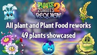 All plant reworks & new Plant Food effects showcase | PvZ 2 Requiem
