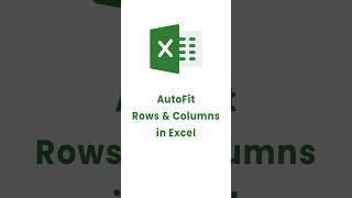 How to AutoFit rows and columns in Excel? #shorts #excel