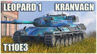 Leopard 1, Kranvagn & T110E3 • WoT Blitz Gameplay