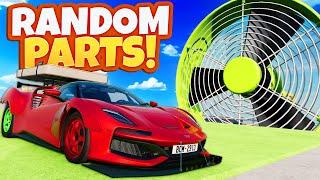 Testing RANDOM PARTS CARS VS GIANT FANS in BeamNG Drive Mods!