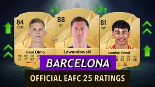 EAFC 25 / BARCELONA OFFICIAL PLAYER RATINGS ️ (FIFA 25) ft. Lewandowski, Olmo, Yamal…