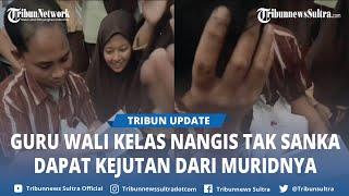 Viral, Momen Haru Guru Wali Kelas Dapat Kejutan HP Baru dari Para Muridnya hingga Menitikan Air mata