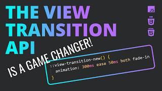 Animating between states is SUPER EASY thanks to the View Transition API!