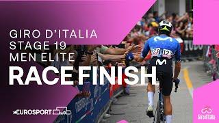 STUNNING VICTORY  | Giro D'Italia Stage 19 Race Finish | Eurosport Cycling