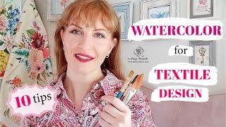 Watercolor for textile and surface pattern design - 10 things to know