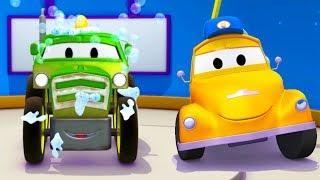Ben der Traktor - Tom der Abschelppwagens Autowaschanlage in Car City  Cartoons für Kinder"