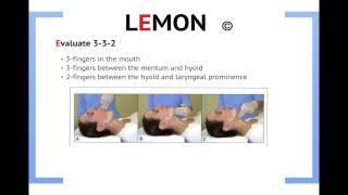 LEMON predict difficult intubation 2013
