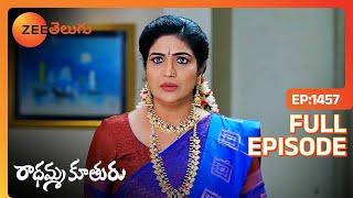 స్వామిజి గారు ముందు చెప్పింది నిజం | Radhamma Kuthuru | Full Ep 1457 | Zee Telugu | 12 Jul 2024