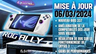 ROG ALLY: MAJ BIOS 337, corrections, améliorations et performances (un chouilla!)