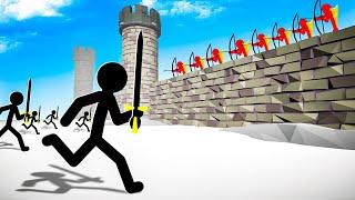 Stick War CASTLE SIEGE!  The Stickman Invasion is ATTACKING the Walls in Stick War Castle Defense!