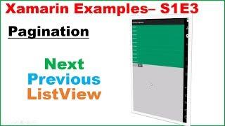 Xamarin Examples S1E3 : Next/Previous Pagination - ListView