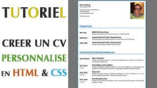 Créer un CV personnalisé en HTML & CSS