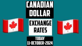 Canadian Dollar Current Currency Exchange Rates Today 11 October 2024