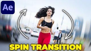 Spin Transition Tutorial in After Effects | Spin Blur Rotation Transition