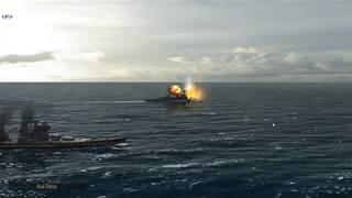 HMS Hood Magazine Detonation - Atlantic Fleet - Simulation