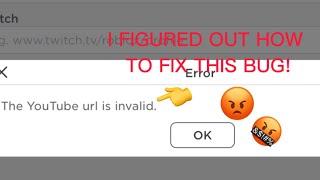 HOW TO FIX YOUTUBE URL INVALID BUG! ROBLOX 2023