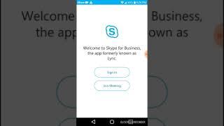 connect skype for business for android