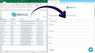 WinTask Tutorial: Excel to Web Form