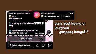  cara buat board di telegram