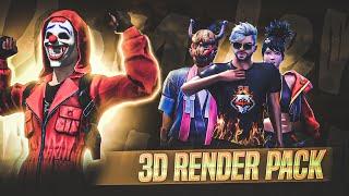 20+ NEW 3D RENDER PACK || GFX PACK || FREE FIRE