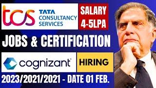 TCS Free Certification & Jobs | Cognizant Biggest Hiring | Batch 2023/2022/2021