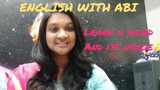 ENGLISH WITH ABI#/Learn a word and its usage#/word list#/Spoken English For Kids