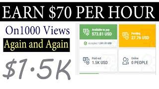 Earn $70 Per Hour On 1000 Views Again and Again | Free Traffic methods for CPA Marketing | mylead